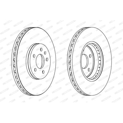 FERODO DDF1664C Disc de frână ventilat pentru Audi A4 Q5 - Disc de frână FERODO DDF1664C Disc de frână ventilat pentru Audi A4 Q5 - Disc de frână
