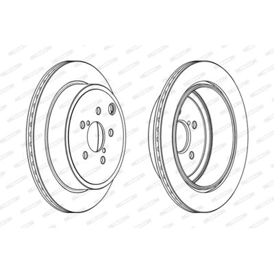 Ilmastoitu jarrulevy FERODO DDF2141C - Takana 18mm 290mm 5 reiä Ilmastoitu jarrulevy FERODO DDF2141C - Takana 18mm 290mm 5 reiä