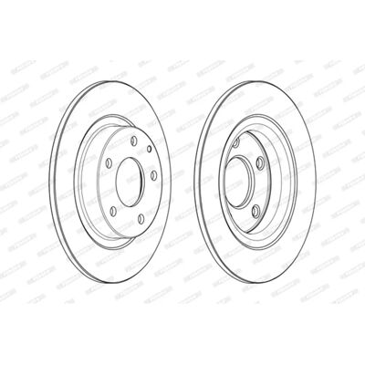 FERODO Mazda féktárcsa - 278mm, 68mm, Teljes bevonatú FERODO Mazda féktárcsa - 278mm, 68mm, Teljes bevonatú