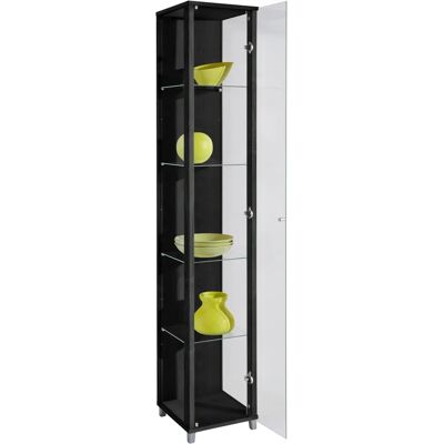FIF MÖBEL Optima Schwarze Glastür Vitrine FIF MÖBEL Optima Schwarze Glastür Vitrine