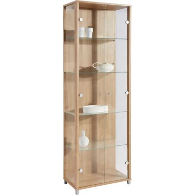 FIF MÖBEL OPTIMA - Nocefarben - 58cm x 172cm x 33cm - Vitrine FIF MÖBEL OPTIMA - Nocefarben - 58cm x 172cm x 33cm - Vitrine