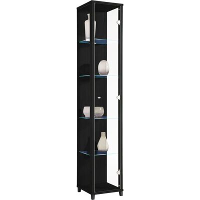 FIF MÖBEL Optima - Glasvitrine für Sammler - Schwarz FIF MÖBEL Optima - Glasvitrine für Sammler - Schwarz