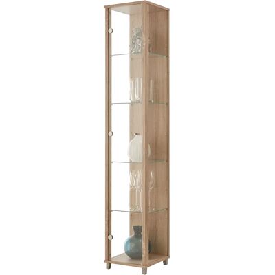 FIF MÖBEL OPTIMA Eiche Sägerau Glasvitrine - Kleine Raum Präsentationsschrank FIF MÖBEL OPTIMA Eiche Sägerau Glasvitrine - Kleine Raum Präsentationsschrank