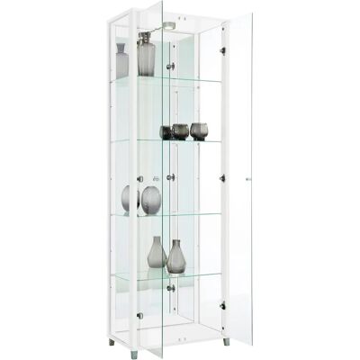 FIF MÖBEL OPTIMA Weiße Glasvitrine - Standvitrine FIF MÖBEL OPTIMA Weiße Glasvitrine - Standvitrine