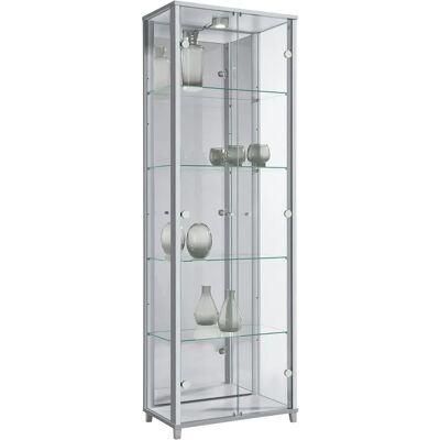 FIF MÖBEL Optima Silber Vitrine - Glas, 172cm FIF MÖBEL Optima Silber Vitrine - Glas, 172cm