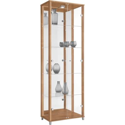 FIF MÖBEL Optima Braun Vitrine - Sicherheitsglas ESG - Für kleine Räume FIF MÖBEL Optima Braun Vitrine - Sicherheitsglas ESG - Für kleine Räume