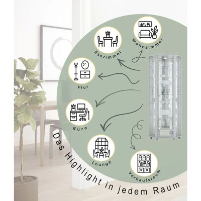 FIF MÖBEL TRIO Eckvitrine mit Beleuchtung - Glasvitrine FIF MÖBEL TRIO Eckvitrine mit Beleuchtung - Glasvitrine