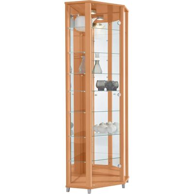 FIF MÖBEL TRIO - Eckvitrine mit Glas, braun FIF MÖBEL TRIO - Eckvitrine mit Glas, braun