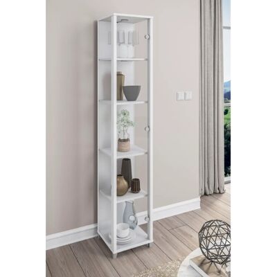 FIF MÖBEL OPTIMA Weiße Standvitrine mit LED - Vitrine FIF MÖBEL OPTIMA Weiße Standvitrine mit LED - Vitrine