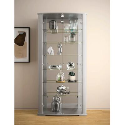 FIF MÖBEL Stella Silber Zweitürige Glaskastenschrank - Vitrine FIF MÖBEL Stella Silber Zweitürige Glaskastenschrank - Vitrine