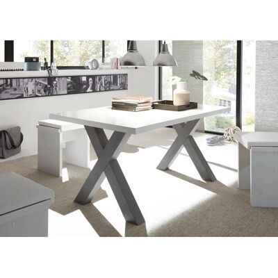 MÄUSBACHER Mister Weiß Moderne X-Form Füße - Esstisch MÄUSBACHER Mister Weiß Moderne X-Form Füße - Esstisch