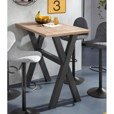 MÄUSBACHER Schwarz Holzmaserung 120cm Bartisch - Bar Table MÄUSBACHER Schwarz Holzmaserung 120cm Bartisch - Bar Table