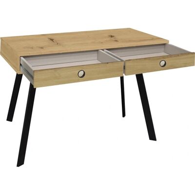 MÄUSBACHER Big System Office Schreibtisch - 108x65cm, schwarz/asteiche, Stahlrahmen MÄUSBACHER Big System Office Schreibtisch - 108x65cm, schwarz/asteiche, Stahlrahmen