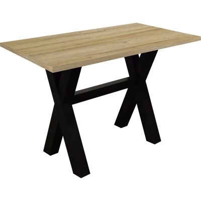 MÄUSBACHER Brauner X-Gestell Bartisch - Bar Table MÄUSBACHER Brauner X-Gestell Bartisch - Bar Table