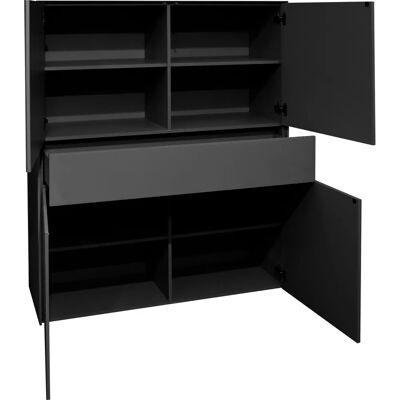 MÄUSBACHER Imola - anthrazit matt lack, glas anthrazit glanz - Sideboard MÄUSBACHER Imola - anthrazit matt lack, glas anthrazit glanz - Sideboard