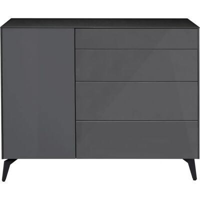 MÄUSBACHER Imola TopSELLER Sideboard in Anthrazit matt mit Glas MÄUSBACHER Imola TopSELLER Sideboard in Anthrazit matt mit Glas