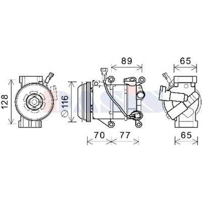 AKS DASIS 5TSE10C - Air Conditioning Compressor for Toyota Yaris AKS DASIS 5TSE10C - Air Conditioning Compressor for Toyota Yaris