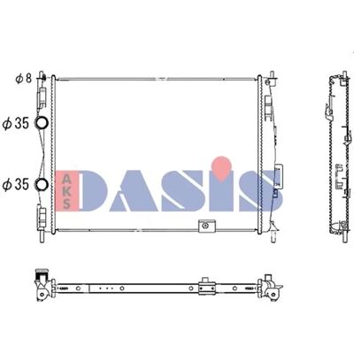 Radiador Nissan Qashqai - Enfriamiento del motor - 590x433x16mm Radiador Nissan Qashqai - Enfriamiento del motor - 590x433x16mm