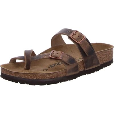 Birkenstock Mayari Marrón Tabaco - Sandalias de Nobuk Oleado para Mujeres - Ajuste Regular Birkenstock Mayari Marrón Tabaco - Sandalias de Nobuk Oleado para Mujeres - Ajuste Regular