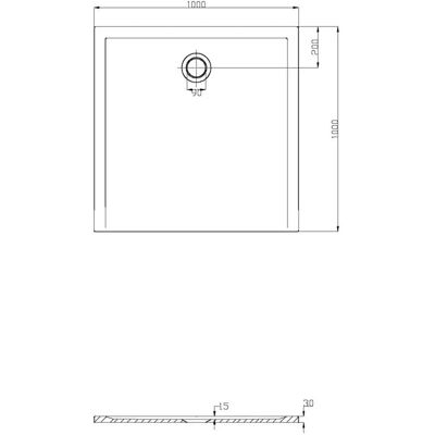 Hoesch Muna Quadratduschwanne - 1000x1000mm - Weiß - Barrierefrei Hoesch Muna Quadratduschwanne - 1000x1000mm - Weiß - Barrierefrei