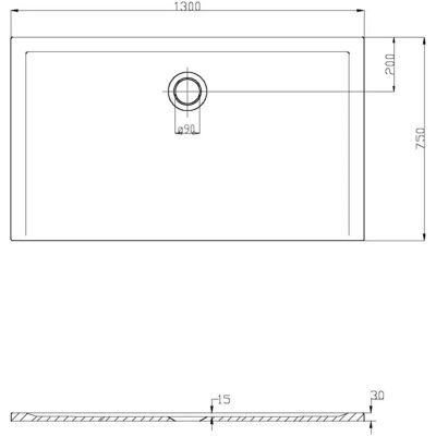 Hoesch Muna Ducha de fundición mineral rectangular - Serie MUNA Hoesch Muna Ducha de fundición mineral rectangular - Serie MUNA
