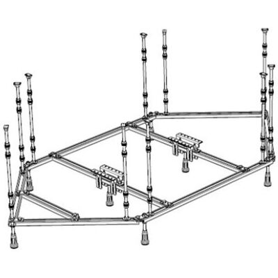 Hoesch Modell 120927 Verstellbares Badewannen-Untergestell - Rechteck, 1700x800mm Hoesch Modell 120927 Verstellbares Badewannen-Untergestell - Rechteck, 1700x800mm