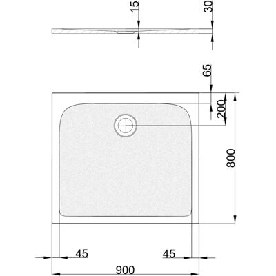Sturotec mineral Duschwanne 90 x 80 x 3 cm mit Antirutsch Sturotec mineral Duschwanne 90 x 80 x 3 cm mit Antirutsch