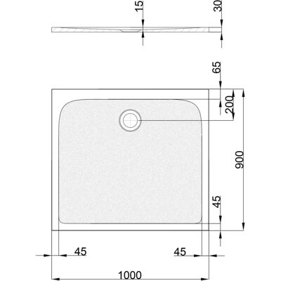Sturotec Sturo Mineral Duschwanne 100x90x3cm mit Antirutsch Sturotec Sturo Mineral Duschwanne 100x90x3cm mit Antirutsch