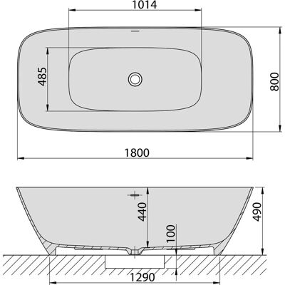 Hoesch LaSenia Badewanne - Langlebig, Weiß, 180x80 cm, Barrierefrei Hoesch LaSenia Badewanne - Langlebig, Weiß, 180x80 cm, Barrierefrei