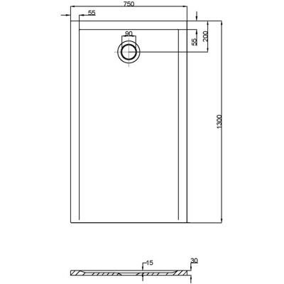 Hoesch Muna S Ducha Rectangular Blanca - Ducha Hoesch Muna S Ducha Rectangular Blanca - Ducha