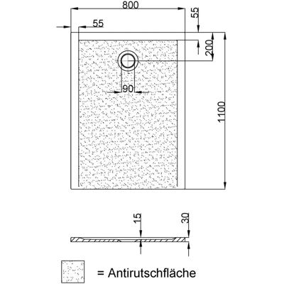 Hoesch Muna S Receptor de Ducha Rectangular - Duradero, Blanco, 1100x800x30 Hoesch Muna S Receptor de Ducha Rectangular - Duradero, Blanco, 1100x800x30