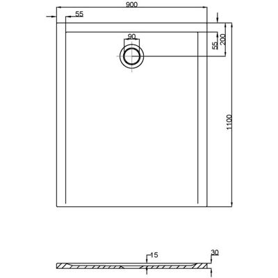 Hoesch Muna S Bañera de Ducha Rectangular - Bañera de Ducha Hoesch Muna S Bañera de Ducha Rectangular - Bañera de Ducha