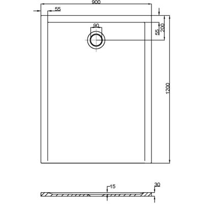 Hoesch Muna S Receptor de Ducha Rectangular - 1200x900mm - Blanco Hoesch Muna S Receptor de Ducha Rectangular - 1200x900mm - Blanco