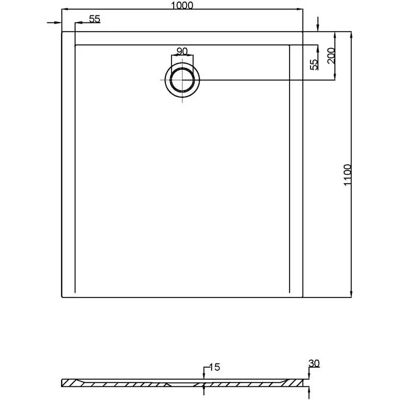 Hoesch Blanca Muna S Bañera de ducha rectangulara - Bañera de ducha Hoesch Blanca Muna S Bañera de ducha rectangulara - Bañera de ducha