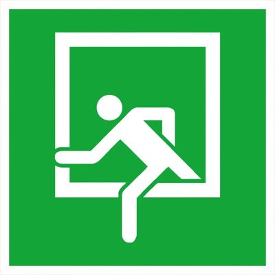 Magni Sicherheitskennzeichnung - Notausstieg Folie 200x200 mm Magni Sicherheitskennzeichnung - Notausstieg Folie 200x200 mm