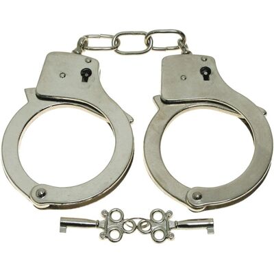 Generique Metall Handschellen Chrom - Polizei, Sicherheit Generique Metall Handschellen Chrom - Polizei, Sicherheit