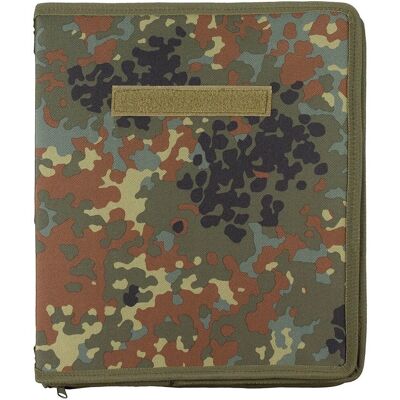 MFH - Vojenské Zip-Round A4 Pouzdro na psaní 4-kroužková vazba - Flecktarn Camouflage MFH - Vojenské Zip-Round A4 Pouzdro na psaní 4-kroužková vazba - Flecktarn Camouflage