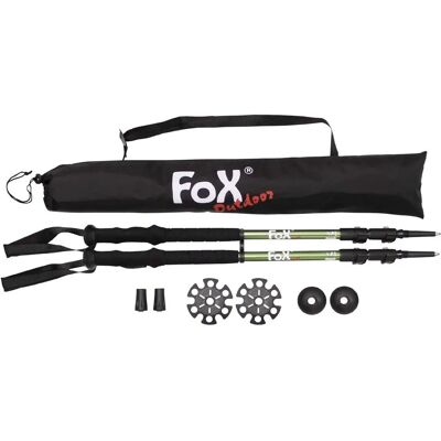 Hliníkové trekingové hole FOX OUTDOOR Lusen - Nastavitelné, Ergonomické, Protiskluzové Hliníkové trekingové hole FOX OUTDOOR Lusen - Nastavitelné, Ergonomické, Protiskluzové