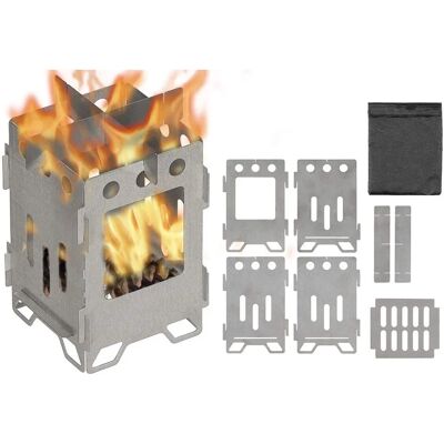 Fox Outdoor Tragbarer Campingkocher - Klein - Leichtes Edelstahl Fox Outdoor Tragbarer Campingkocher - Klein - Leichtes Edelstahl