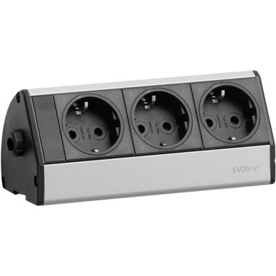 Evoline 3-Stopcontact Power Strip - Tafelmodel Evoline 3-Stopcontact Power Strip - Tafelmodel