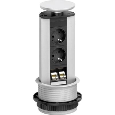 Evoline 93100314 Steckdosenleiste - 2x Steckdosen, 3 m Kabel, Vertikaler Turm Evoline 93100314 Steckdosenleiste - 2x Steckdosen, 3 m Kabel, Vertikaler Turm