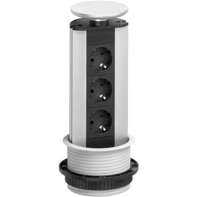 Schulte EVOLINE PORT 3f Presa Multipla - Alluminio, 3 Prese Schulte EVOLINE PORT 3f Presa Multipla - Alluminio, 3 Prese