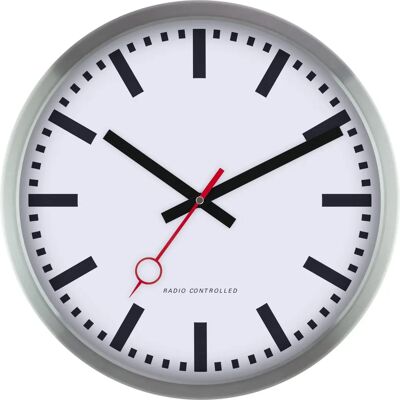 EUROTIME 59530-07 Wandklok - Radio gestuurd, 35 cm, Stil, Industriële stijl EUROTIME 59530-07 Wandklok - Radio gestuurd, 35 cm, Stil, Industriële stijl