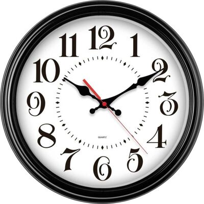 EuroTime 80882-05 Quartz Wandklok 31 cm Zwart - Wandklok EuroTime 80882-05 Quartz Wandklok 31 cm Zwart - Wandklok