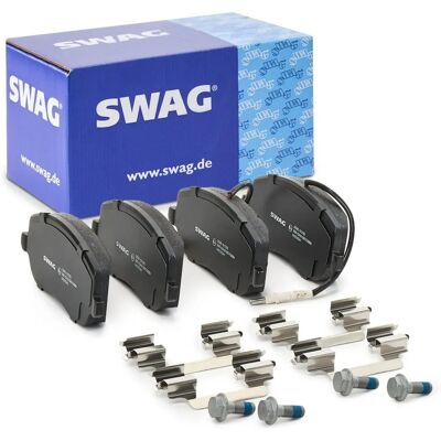 SWAG 62 91 6827 - Bremsestøtte sæt til foraksel med slidindikator SWAG 62 91 6827 - Bremsestøtte sæt til foraksel med slidindikator
