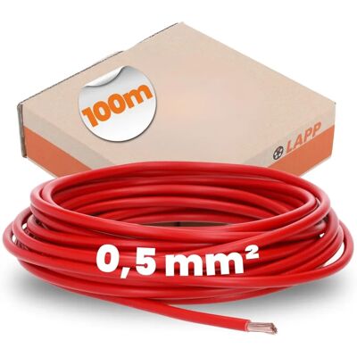 Câble de contrôle flexible rouge 0,5 mm² Lapp - 100m - Publicité Câble de contrôle flexible rouge 0,5 mm² Lapp - 100m - Publicité