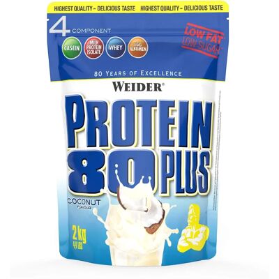 Weider Protein 80 Plus Kokos 2000 g - Proteinpulver Weider Protein 80 Plus Kokos 2000 g - Proteinpulver