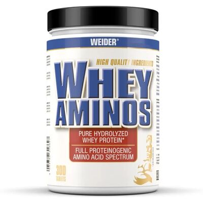 Weider Weiderova srvátka aminokyseliny - 300 tablets - Whey Aminos - Muscle Support Weider Weiderova srvátka aminokyseliny - 300 tablets - Whey Aminos - Muscle Support