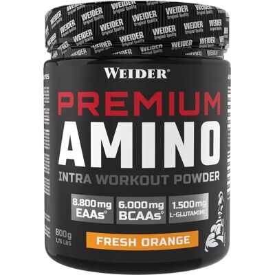 Weider Premium Amino - Laranja Fresca - 800g - Suplemento de Aminoácidos Weider Premium Amino - Laranja Fresca - 800g - Suplemento de Aminoácidos