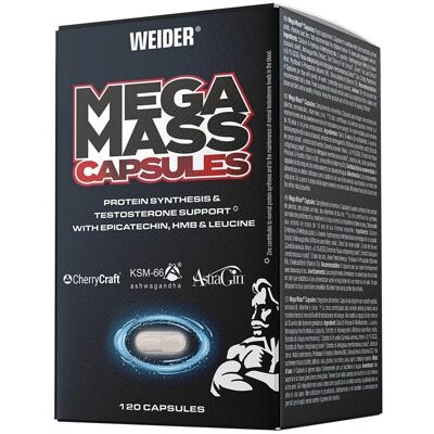 Weider Mega Mass - Muskelaufbau Ergänzung - 120 Kapseln Weider Mega Mass - Muskelaufbau Ergänzung - 120 Kapseln